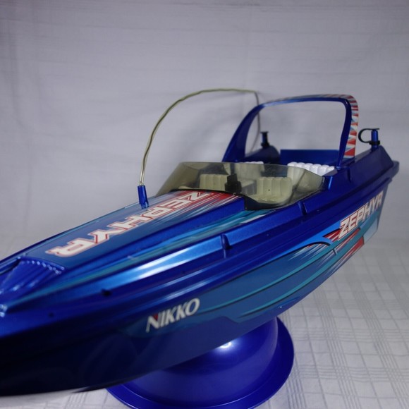 Nikko Zephyr Blue Radio Control RC Boat 27 MHz #300073 WORKING - Picture 11 of 16